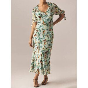 By Anthropologie Short-Sleeve V-Neck Slip Midi Dress 3X